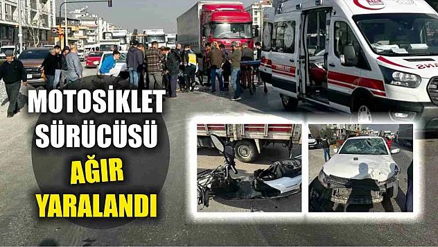 Motosiklet Sürücüsü Ağır Yaralandı