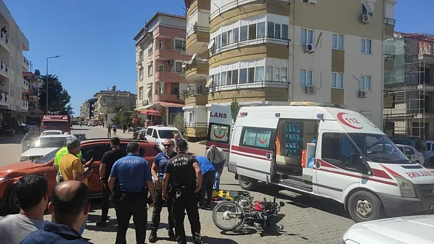 Motosiklet sürücüsü hastanelik oldu