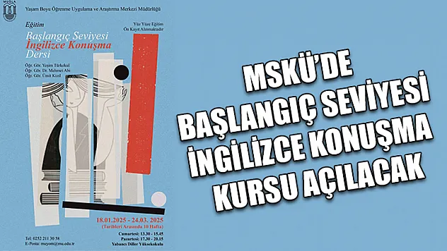 MSKÜ'de başlangıç seviyesi İngilizce konuşma kursu açılacak
