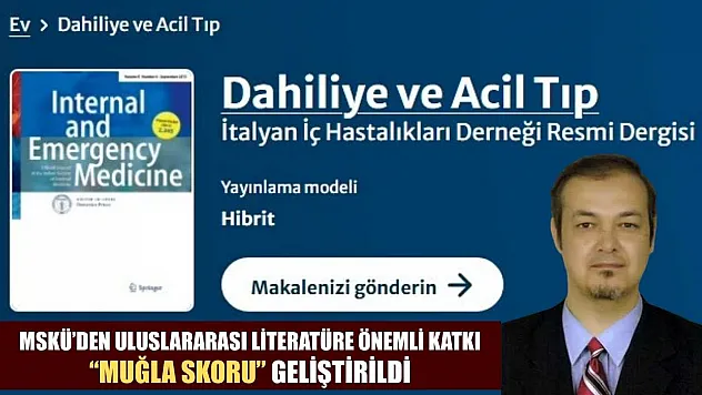 MSKÜ'den Uluslararası Literatüre Önemli Katkı: 'Muğla Skoru' geliştirildi