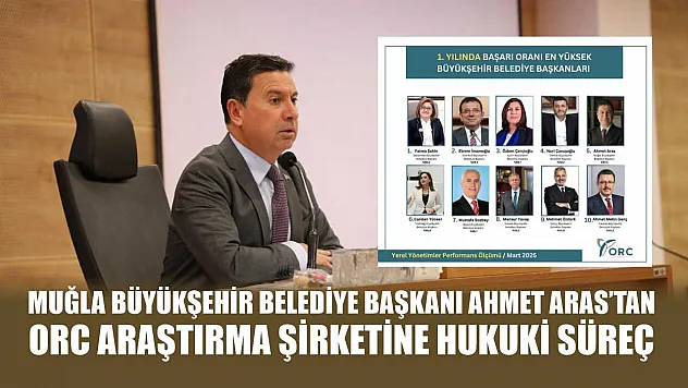 Muğla Büyükşehir Belediye Başkanı Ahmet Aras'tan ORC Araştırma Şirketine Hukuki Süreç