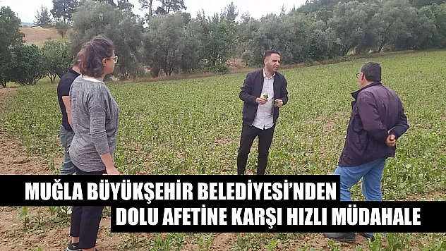Muğla Büyükşehir Belediyesi'nden dolu afetine karşı hızlı müdahale