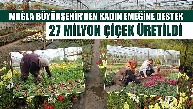 Muğla Büyükşehir'den Kadın Emeğine Destek: 27 Milyon Çiçek Üretildi