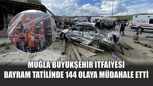 Muğla Büyükşehir İtfaiyesi Bayram Tatilinde 144 Olaya Müdahale Etti