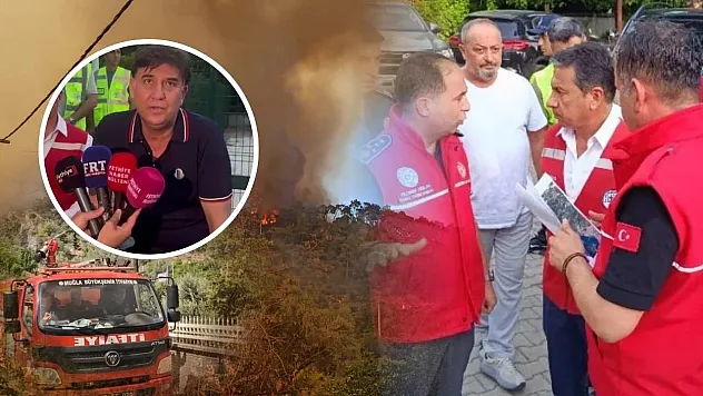 Muğla Büyükşehir ve Fethiye Belediyesi ekipleri yangın bölgesini bir an olsun yalnız bırakmadı