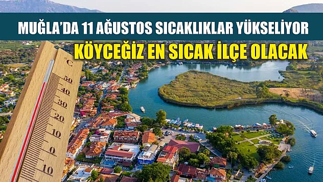 Muğla'da 11 Ağustos Sıcaklıklar Yükseliyor: Köyceğiz En Sıcak İlçe Olacak