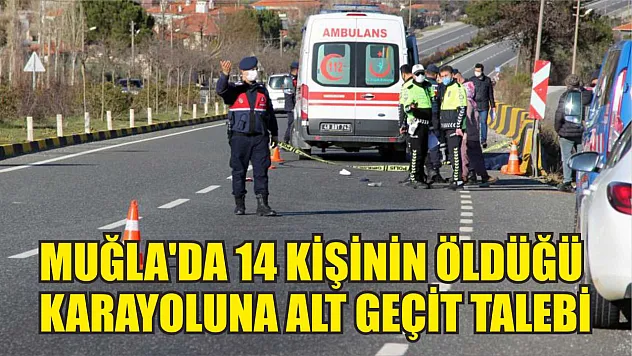 Muğla'da 14 kişinin öldüğü karayoluna alt geçit talebi