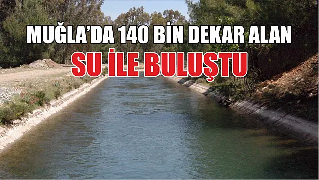 Muğla'da 140 bin dekar alan su ile buluştu