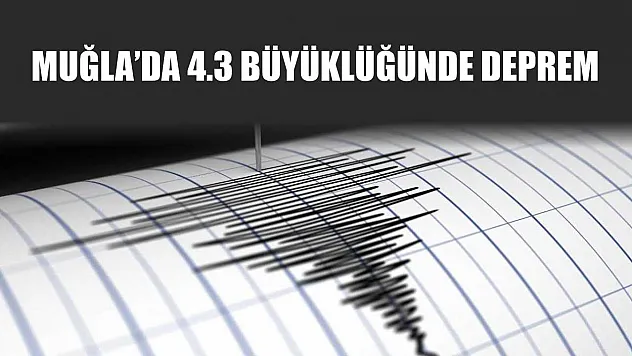 Muğla'da 4.3 büyüklüğünde deprem