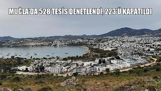 Muğla'da 528 tesis denetlendi, 223'ü kapatıldı