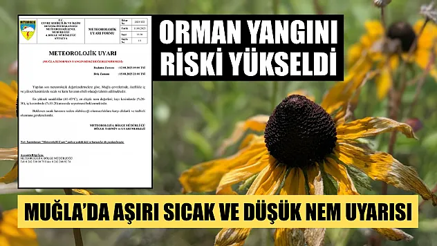 Muğla'da Aşırı Sıcak ve Düşük Nem Uyarısı: Orman Yangını Riski Yükseldi