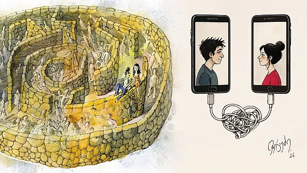 Muğla'da aşk ve sevgi karikatürlerle anlatıldı