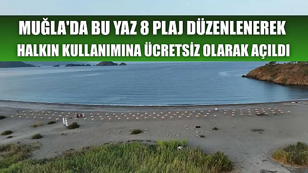 Muğla'da Bu yaz 8 plaj düzenlenerek halkın kullanımına ücretsiz olarak açıldı