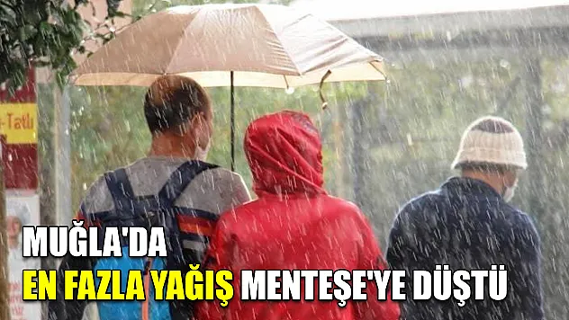 Muğla'da en fazla yağış Menteşe'ye düştü