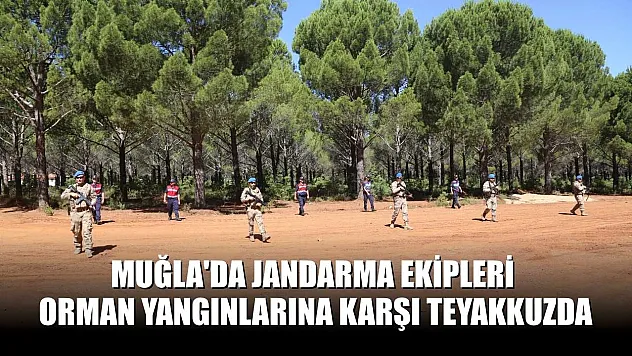 Muğla'da jandarma ekipleri orman yangınlarına karşı teyakkuzda