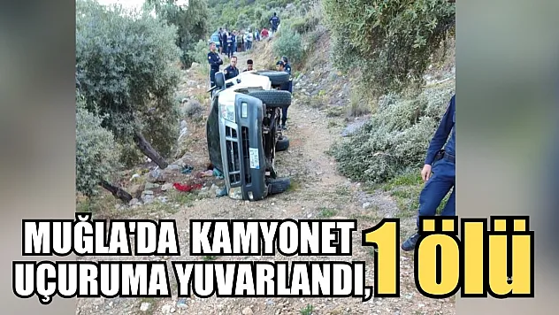 Muğla'da  kamyonet uçuruma yuvarlandı, 1 kişi hayatını kaybetti