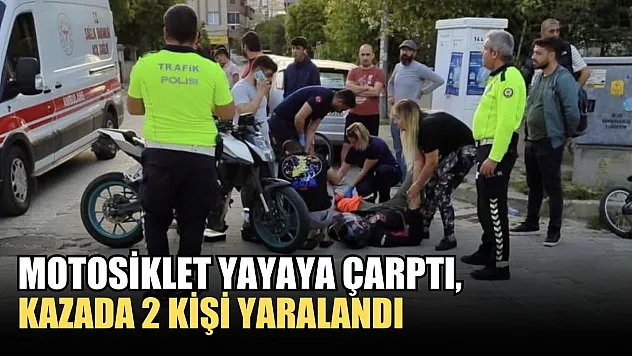 Muğla'da motosiklet yayaya çarptı, kazada 2 kişi yaralandı