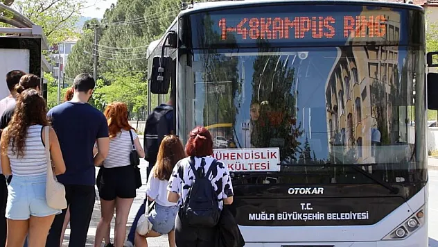 Muğla'da öğrencilere ve sınav görevlilerine ücretsiz ulaşım desteği
