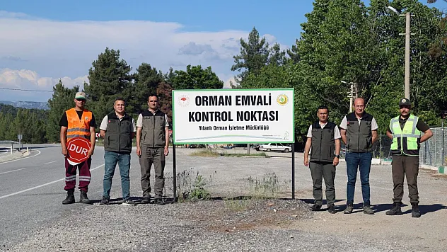 Muğla'da orman emvali taşıyan araçlara mobil kontrol denetimi