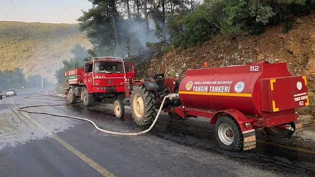 Muğla'da orman yangını büyümeden söndürüldü