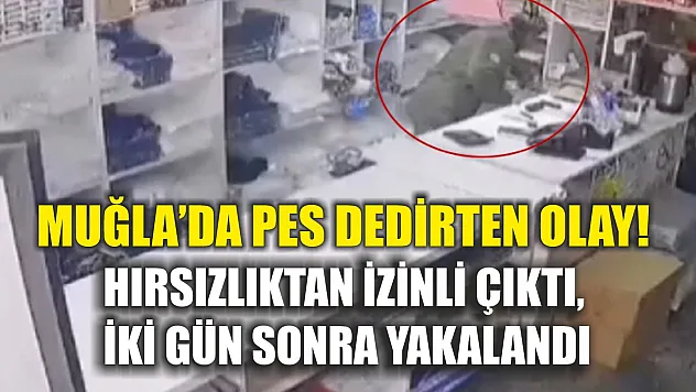 Muğla'da pes dedirten olay! Hırsızlıktan izinli çıktı, iki gün sonra yakalandı