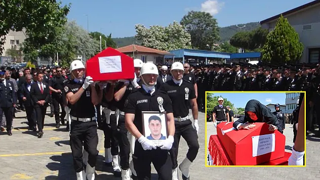 Muğla'da şehit polise eşinden yürekleri dağlayan veda