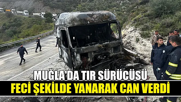 Muğla'da tır sürücüsü feci şekilde yanarak can verdi
