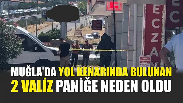 Muğla'da yol kenarında bulunan 2 valiz paniğe neden oldu