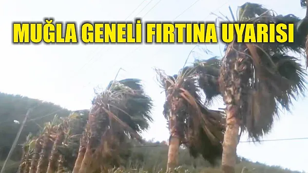 Muğla geneli fırtına uyarısı