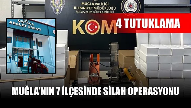 Muğla'nın 7 ilçesinde silah operasyonu: 4 tutuklama