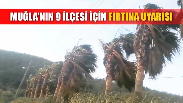 Muğla'nın 9 ilçesi için fırtına uyarısı