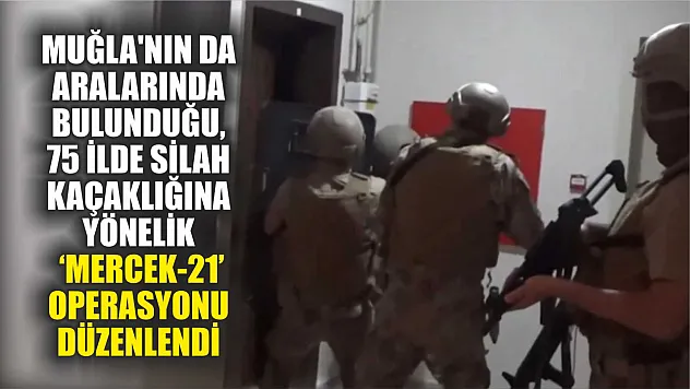 Muğla'nın da aralarında bulunduğu, 75 ilde silah kaçaklığına yönelik 'Mercek-21' operasyonu düzenlendi