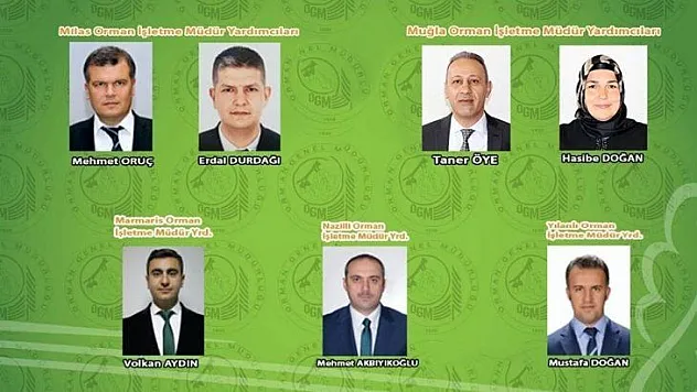 Muğla Orman Bölge Müdürlüğü'ne 5 yeni müdür yardımcısı
