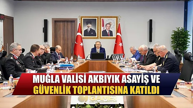 Muğla Valisi Akbıyık, asayiş ve güvenlik toplantısına katıldı
