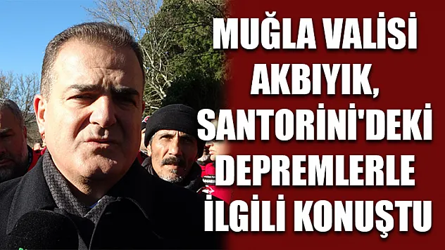 Muğla Valisi Akbıyık, Santorini'deki depremlerle ilgili konuştu