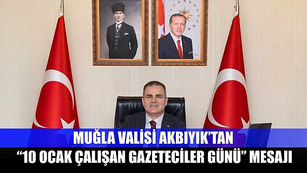 Muğla Valisi Akbıyık'tan '10 Ocak Çalışan Gazeteciler Günü' mesajı