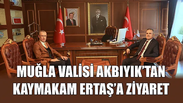 Muğla Valisi Akbıyık'tan Kaymakam Ertaş'a ziyaret