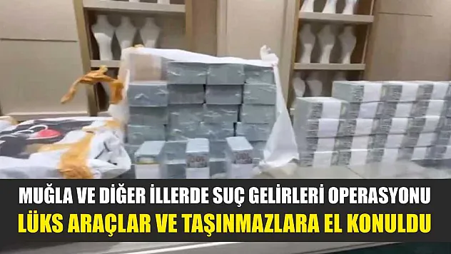 Muğla ve diğer illerde suç gelirleri operasyonu: Lüks araçlar ve taşınmazlara el konuldu