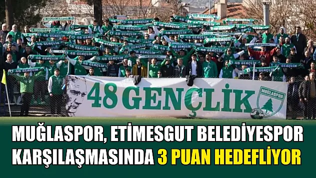 Muğlaspor, Etimesgut Belediyespor karşılaşmasında 3 puan hedefliyor