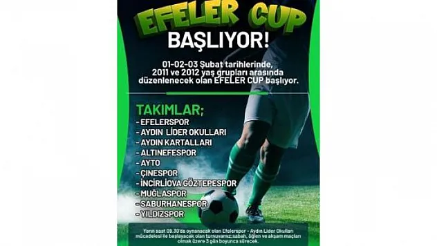 MUĞLASPOR U-11 TAKIMI EFELER CUP TURNUVASINDA YER ALACAK
