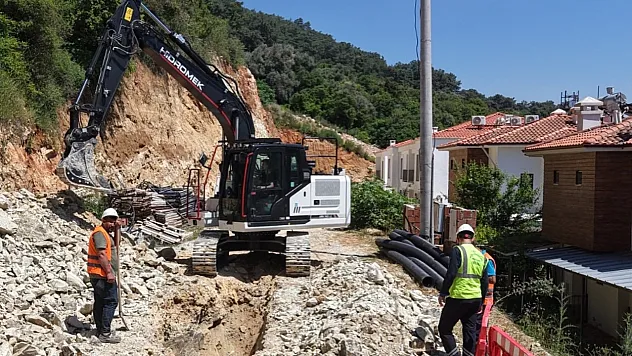 MUSKİ'den Gökova'da kanalizasyon ana şebeke hattı yapımı
