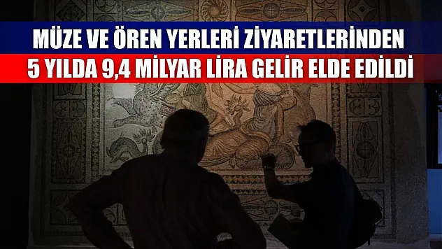 Müze ve ören yerleri ziyaretlerinden 5 yılda 9,4 milyar lira gelir elde edildi