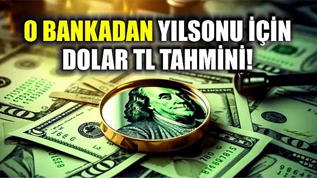 O bankadan yılsonu için Dolar TL tahmini