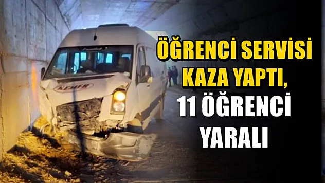 Öğrenci Servisi Kaza Yaptı, 11 Öğrenci Yaralı