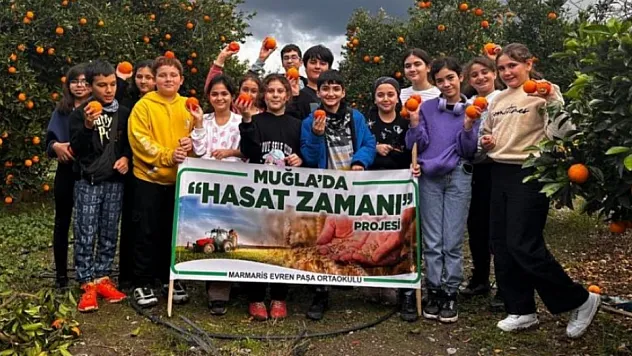 Öğrencilerden 'Hasat zamanı 'projesi