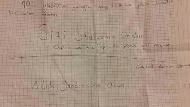 ÖĞRENCİLERİN NOTLARI DUYGULANDIRDI 