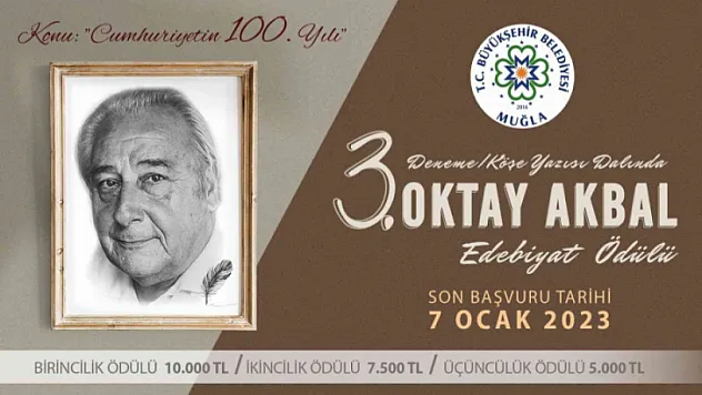 Oktay Akbal Edebiyat Ödülü başvuruları başladı