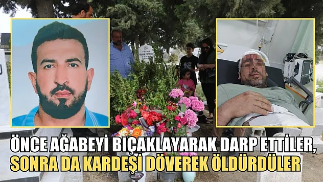 Önce ağabeyi bıçaklayarak darp ettiler, sonra da kardeşi döverek öldürdüler