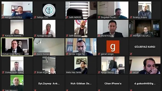 Online toplantıyla sektör sorunları konuşuldu