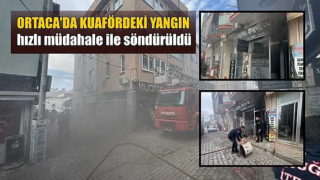 Ortaca'da kuafördeki yangın hızlı müdahale ile söndürüldü